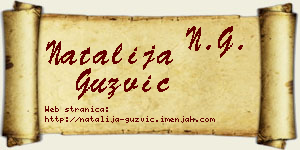 Natalija Gužvić vizit kartica